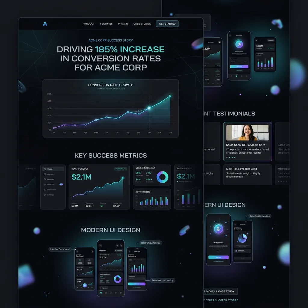 Case Studies Dashboard Success Metrics