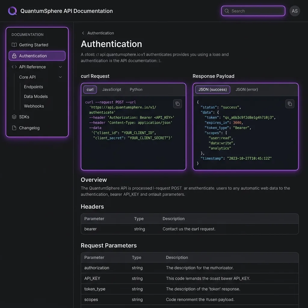 API Documentation Screen Visualisation