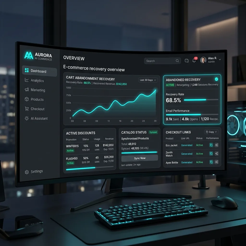 AI E-commerce Recovery Overview Dashboard Visualisation