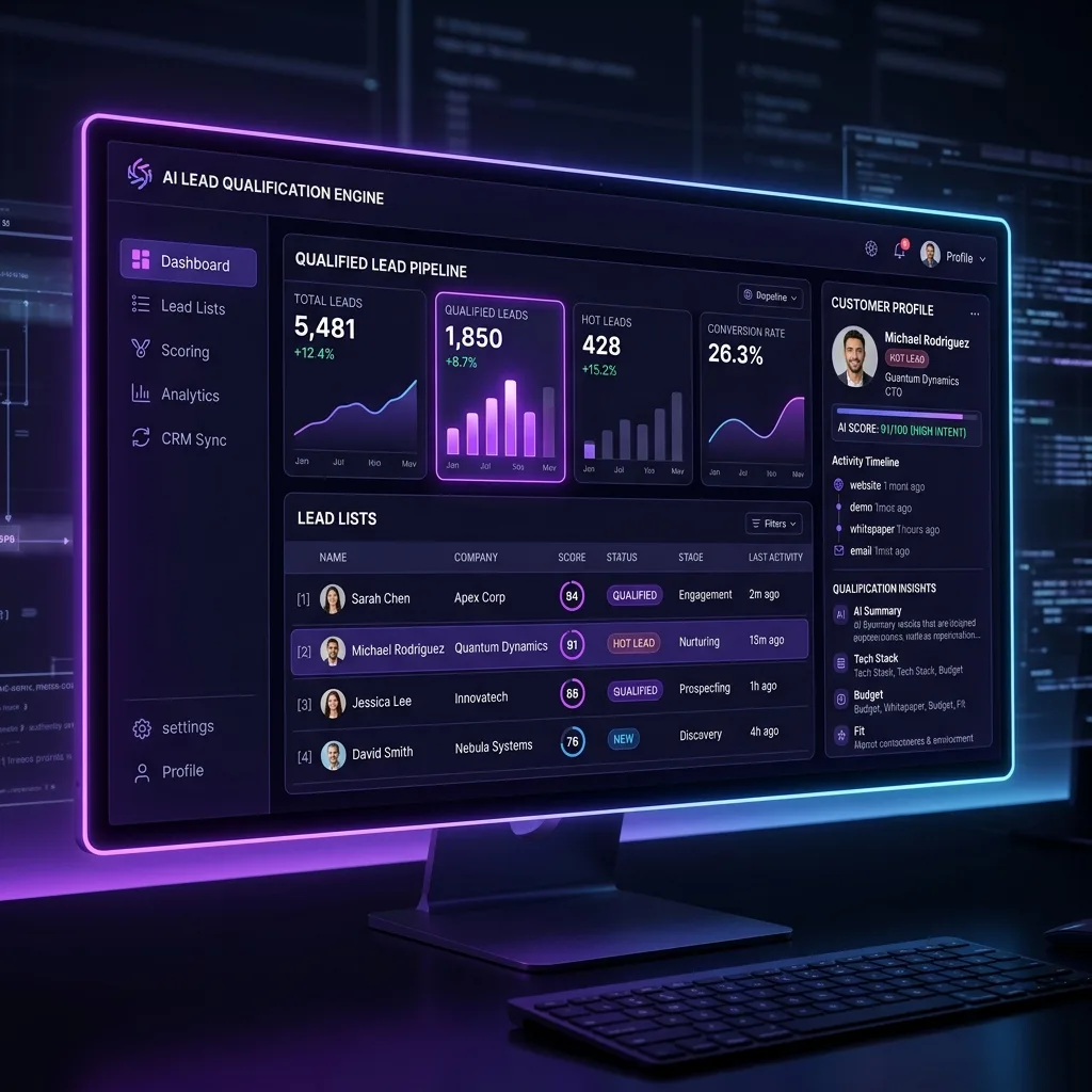 Lead Qualification Dashboard Visualisation